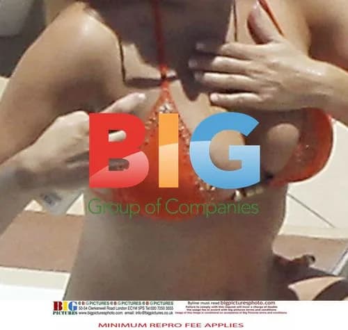 Kelly Brook and Danny Cipriani Poolside in USA