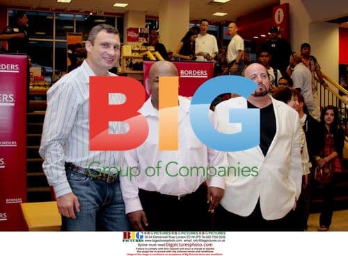 Mike Tyson, James Toback, and Vitali Klitschko at "Tyson" signing