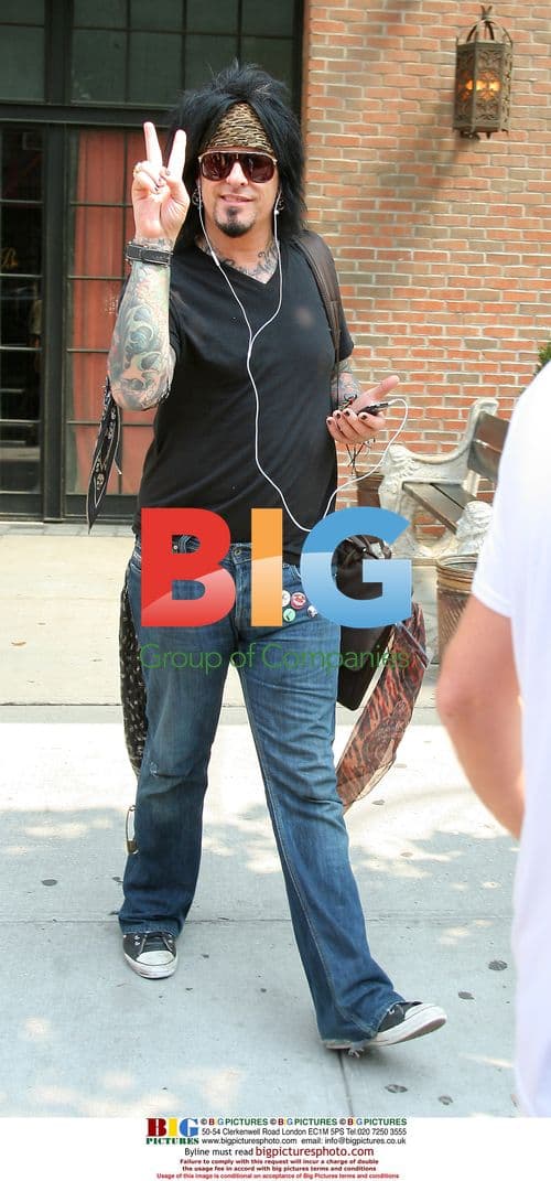 Nikki Sixx Leaving NYC Hotel