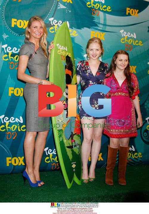 Cameron Diaz, Sofia Vassilieva and Abigail Breslin at Teen Choice Awards 2009