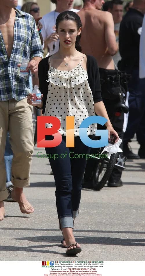 Jessica Lowndes filming 90210 beach scene
