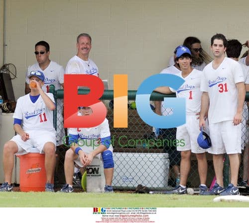 Jonas Brothers Play Softball with Road Dogs