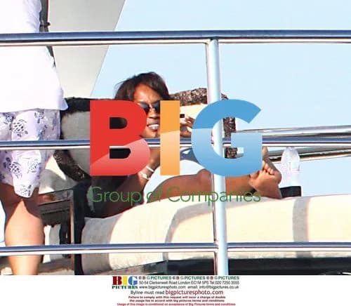Naomi Campbell with boyfriend in Formentera