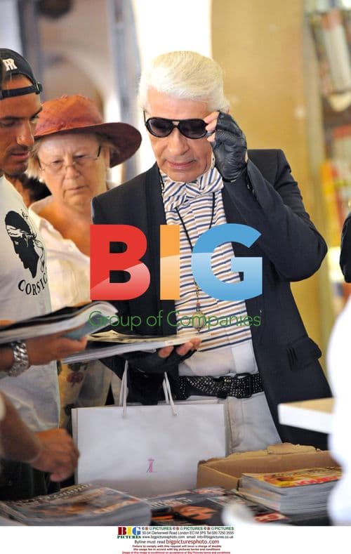 Karl Lagerfeld in Saint Tropez bookshop