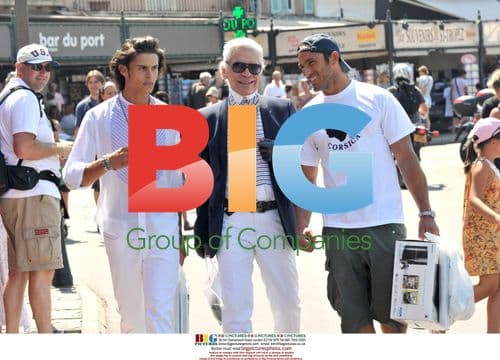 Karl Lagerfeld in Saint Tropez bookshop