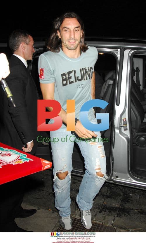 Liverpool FC's Sotiris Kyrgiakos signs autographs