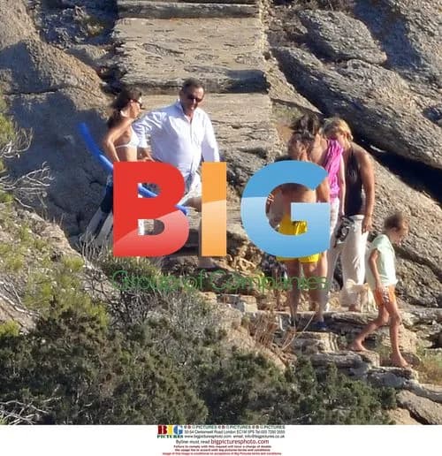 Sarkozy family vacation swim