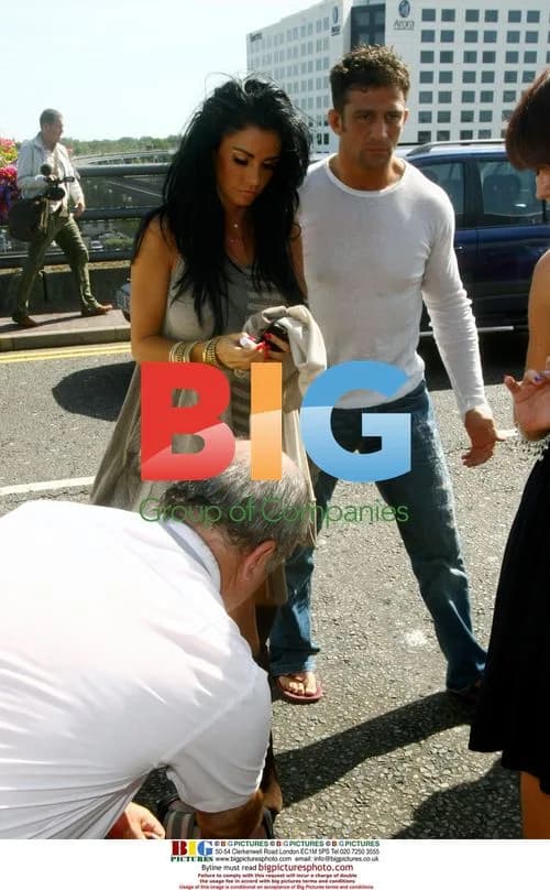 Katie Price and Alex Reid depart Gatwick for Spain