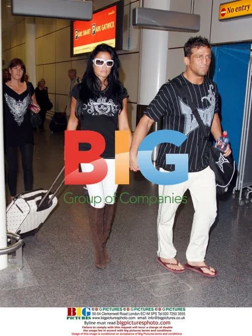 Katie Price and Alex Reid at Gatwick Airport