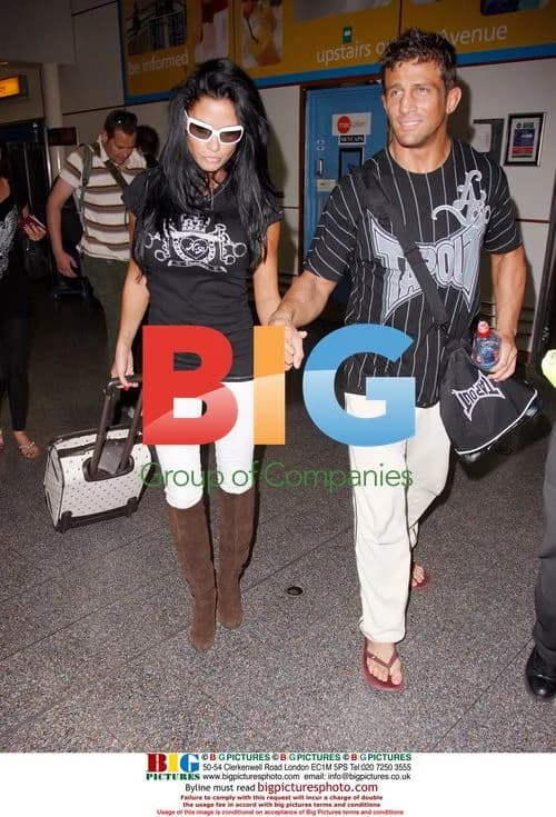Katie Price and Alex Reid at Gatwick Airport