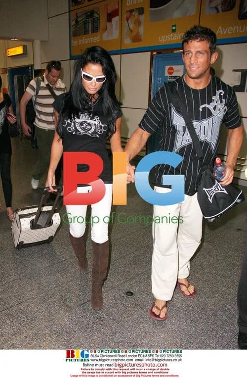Katie Price and Alex Reid at Gatwick airport