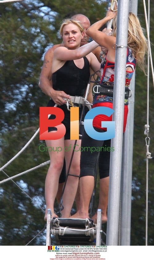 True Blood stars on trapeze in LA