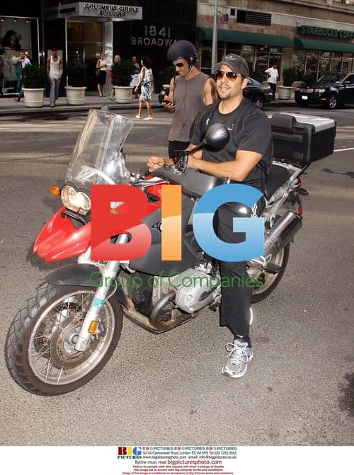 David Blaine on motorcycle in NYC