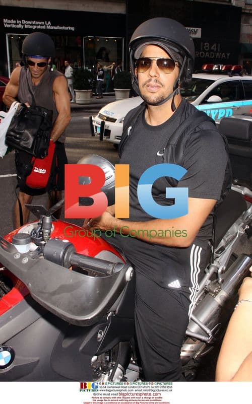 David Blaine on Motorcycle