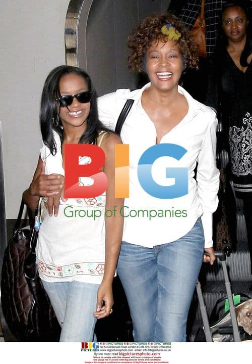 Whitney Houston and Daughter at Airport