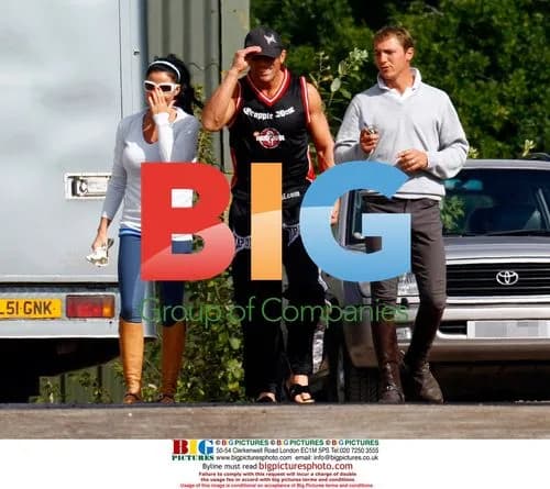 Katie Price and Alex Reid at horse stables