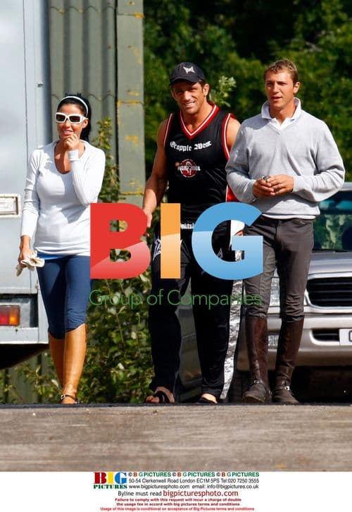 Katie Price and boyfriend Alex Reid arrive at stables