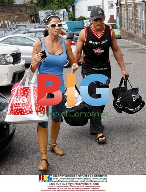 Katie Price and Alex Reid arrive at her gym