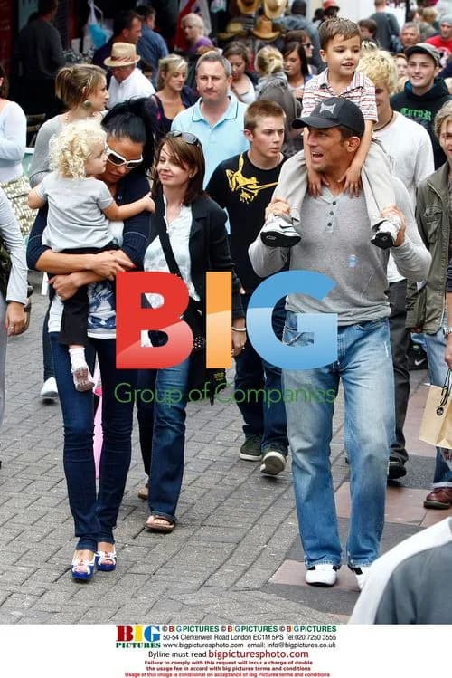 Katie Price and Alex Reid with kids in Brighton