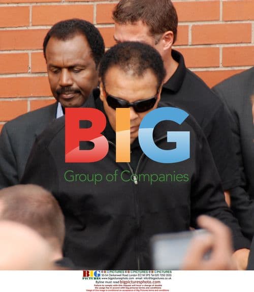 Muhammad Ali visits Ricky Hatton's gym in Hyde, Manchester