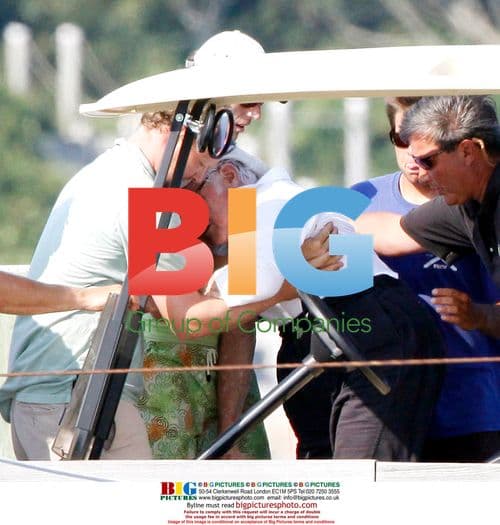 Ted Kennedy Assisted Onto Boat