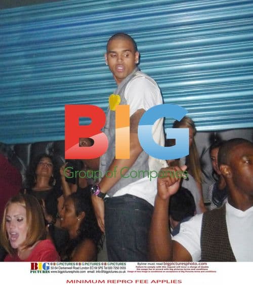 Chris Brown Parties at Guys and Dolls