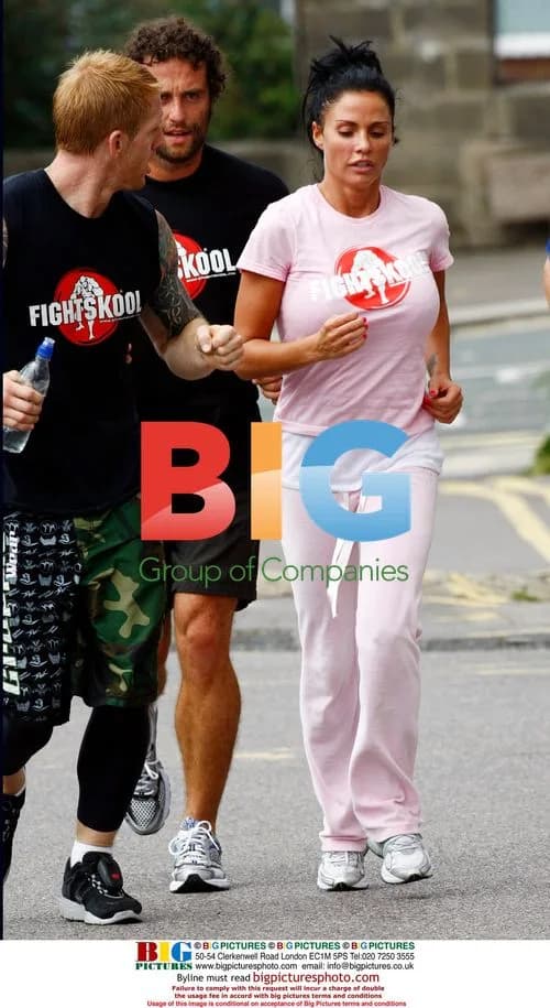 Katie Price and Alex Reid training in Brighton
