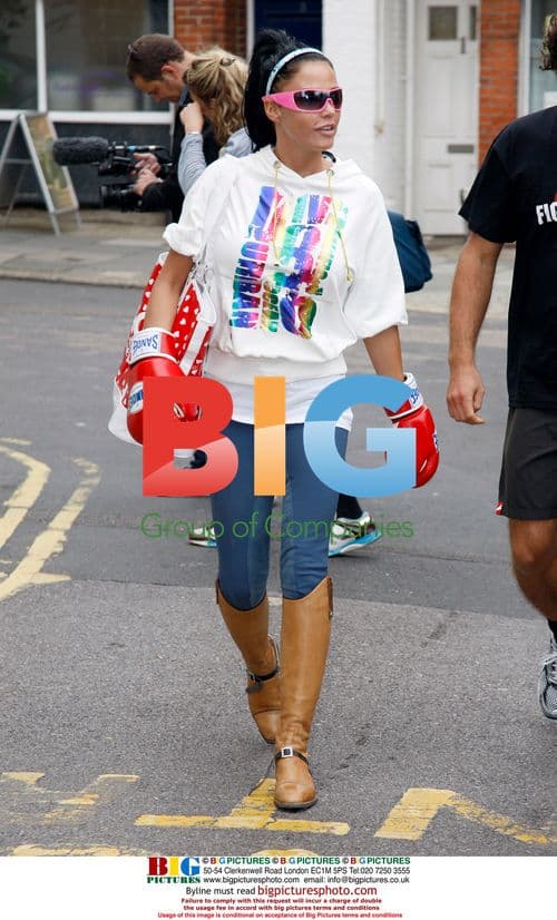 Katie Price and Alex Reid arriving at gym