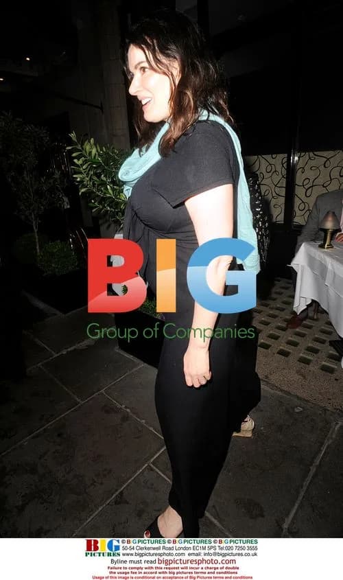 Nigella Lawson outside London restaurant