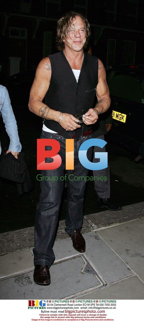 Mickey Rourke spotted out in London