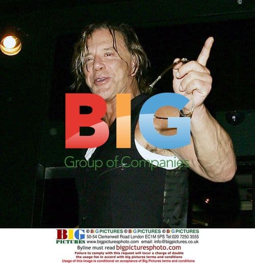 Mickey Rourke spotted leaving Stringfellows in London