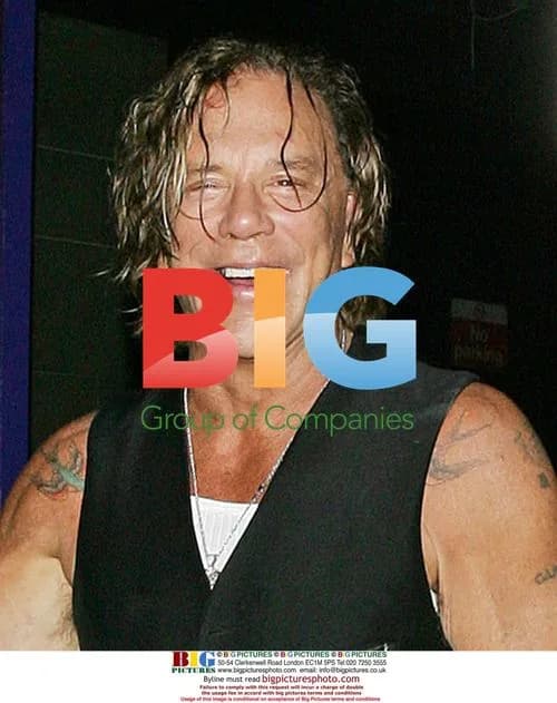 Mickey Rourke Leaving Stringfellows in London