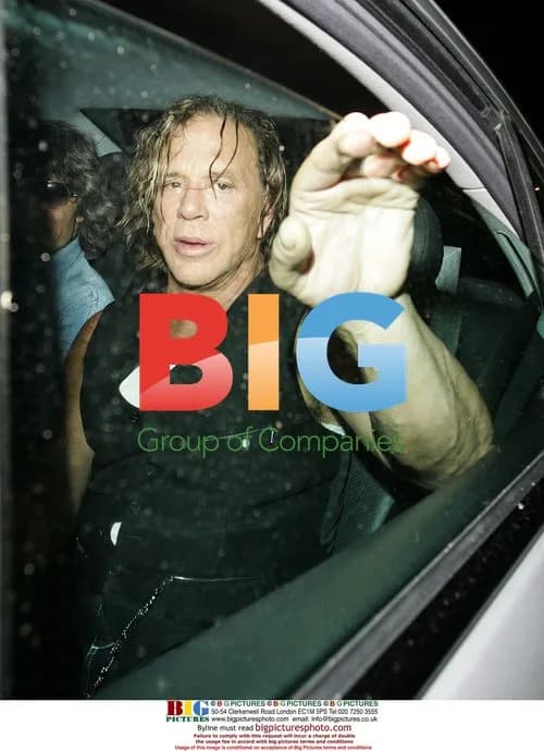 Mickey Rourke spotted leaving Stringfellows in London