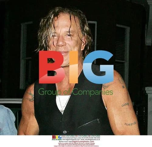 Mickey Rourke leaving Stringfellows in London