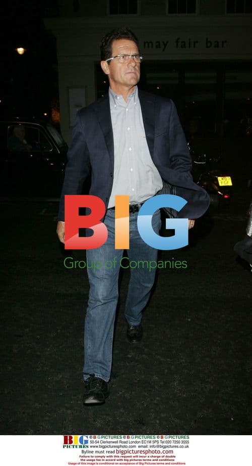 Fabio Capello arrives at Nobu with wife Laura