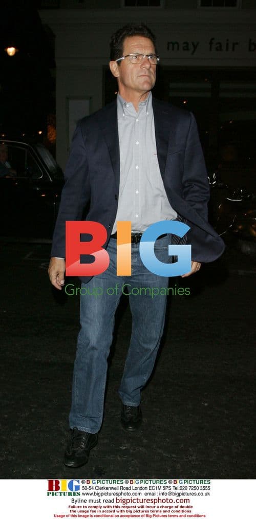 Fabio Capello arrives at Nobu with wife Laura