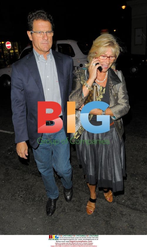 Fabio Capello arrives at Nobu Berkley with wife Laura