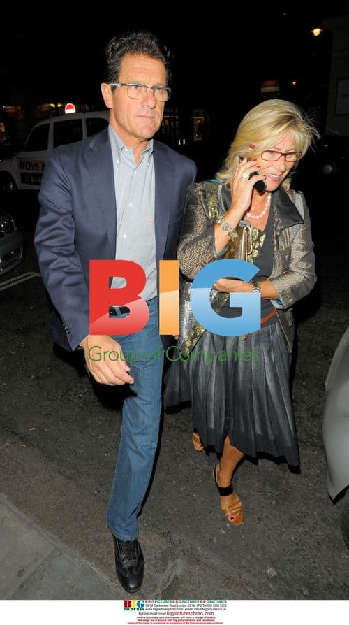 Fabio Capello arrives at Nobu Berkley with wife