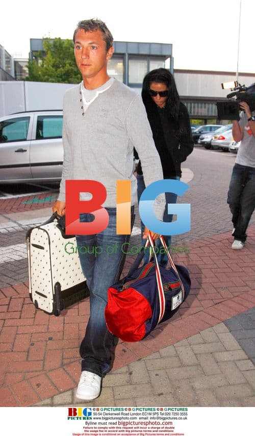 Katie Price and Andrew Gould at Airport, London