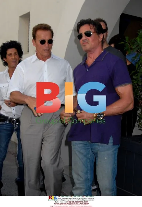 Stallone and Schwarzenegger Lunch in Beverly Hills
