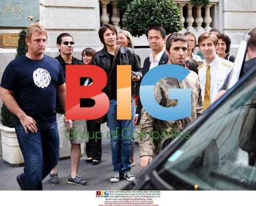 Oasis Band Members Leaving Hotel for Paris Gig