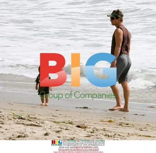Matthew McConaughey and son at the beach
