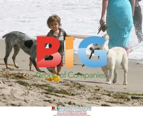 Matthew McConaughey and son at beach