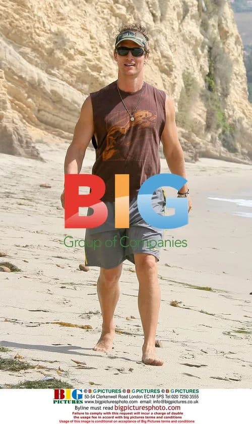 Matthew McConaughey and son Levi at the beach