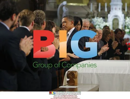 Obama Hugs Vicki Kennedy at Kennedy Funeral