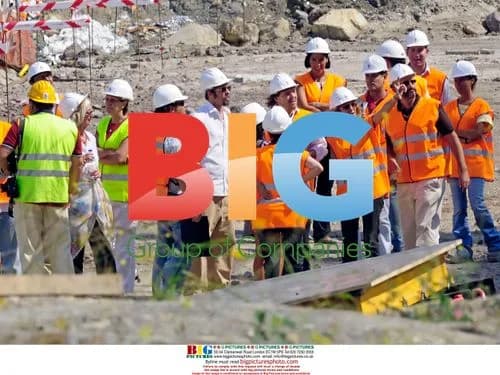 Brad Pitt visits construction site in Spain