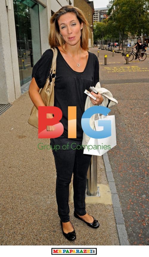 Emma Crosby outside GMTV studio