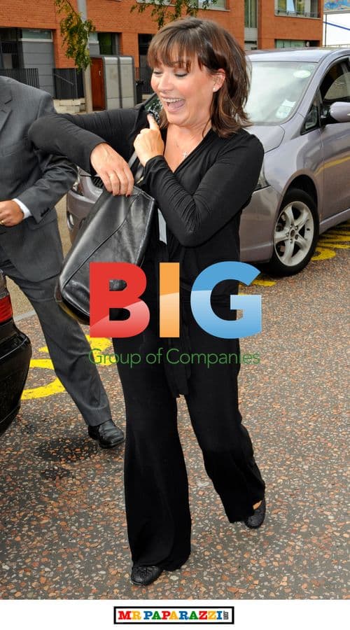 Lorraine Kelly outside GMTV studio