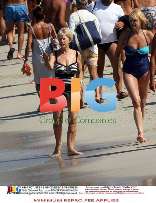 Helen Mirren Sunbathing in Italy