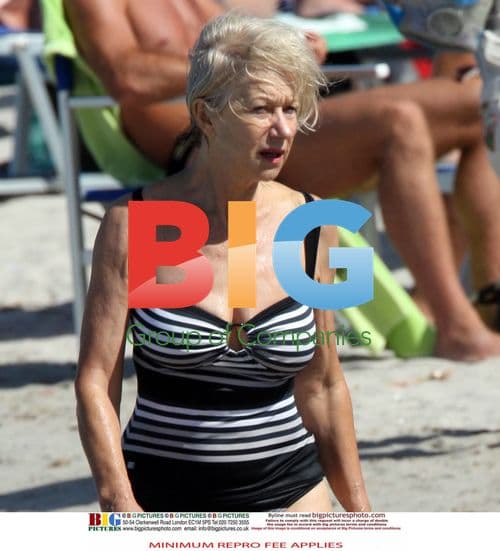 Helen Mirren Sunbathing in Italy